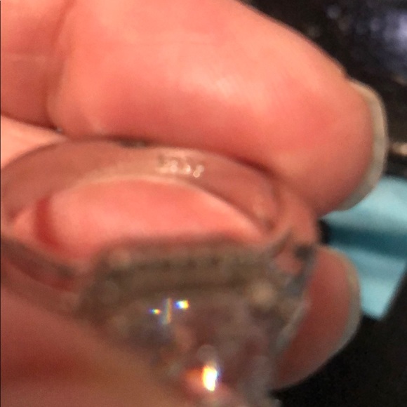 Square cut zirconium ring - Picture 4 of 6